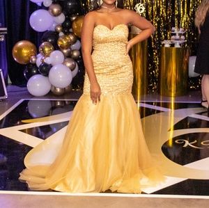 Gold Quinceanera..sweet 16..prom dress